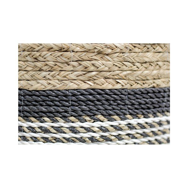 Komplet 3 koszyków do przechowywania HSM collection Raffia Natural Gris-image-2