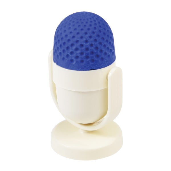 Niebiesko-biała gumka do mazania z temperówką Rex London Microphone