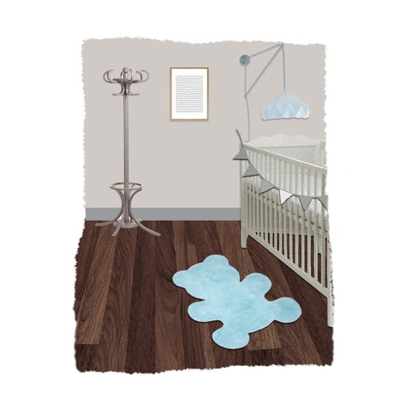 Niebieski dywan dziecięcy Nattiot Little Teddy, 80x100 cm-image-2