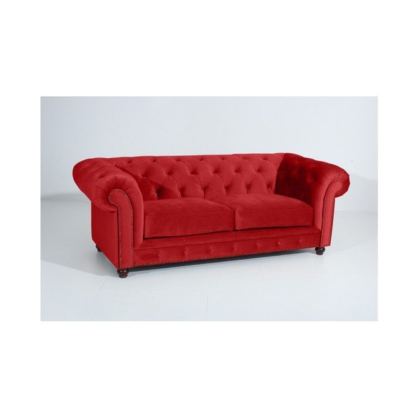 Czerwona sofa Max Winzer Orleans Velvet, 216 cm-image-4