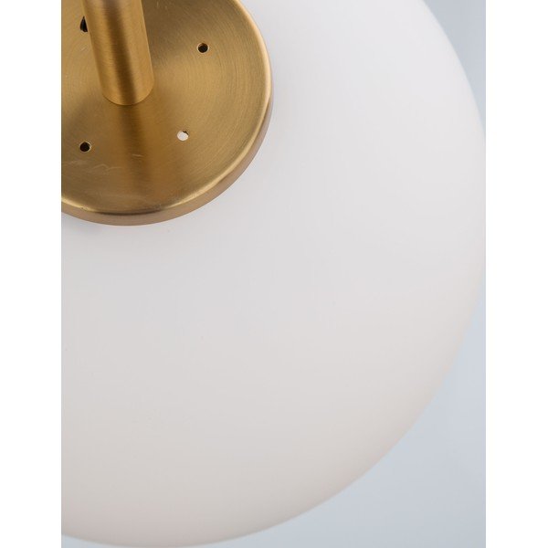 Biała/w kolorze mosiądzu szklana lampa wisząca ø 27 cm Lato – Nova Luce-image-4