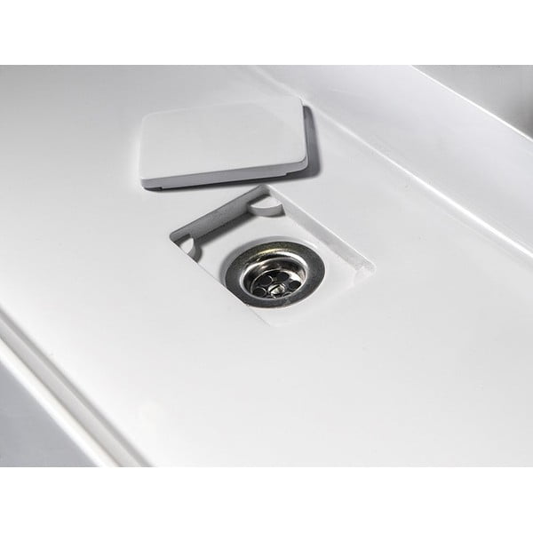 Biała umywalka podwójna z kompozytu mineralnego 96x44 cm Godiva – Sapho-image-3