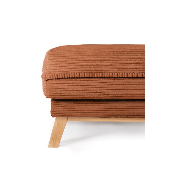 Pomarańczowy sztruksowy podnóżek Tori – Bonami Selection-image-3