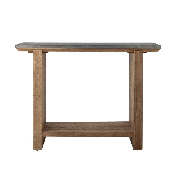 Konsola z metalowym blatem w naturalnym kolorze 40x110 cm Riva – Bloomingville-image-2