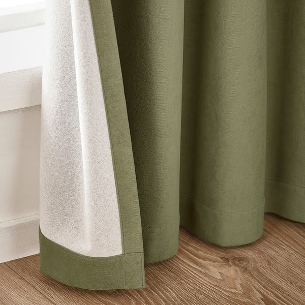 Zasłony zaciemniające w kolorze khaki zestaw 2 szt. 117x137 cm Wilson – Catherine Lansfield-image-2