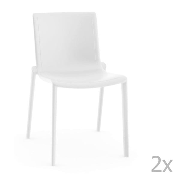 Zestaw 2 białych krzeseł ogrodowych Resol Kat