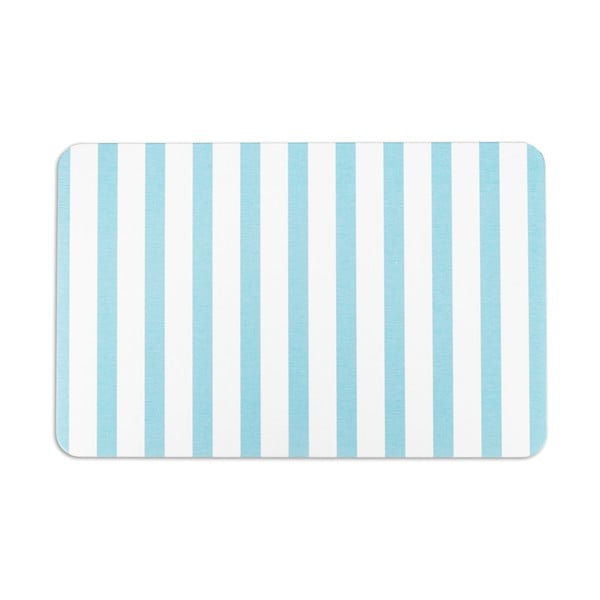 Biało-jasnoniebieski dywanik łazienkowy 39x60 cm Stripe – Artsy Doormats