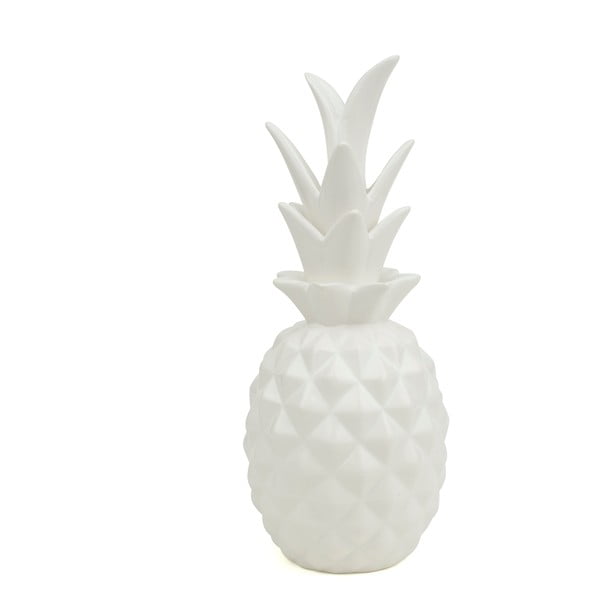 Biała dekoracja ceramiczna Pineapple