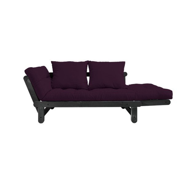 Sofa rozkładana Karup Beat Black/Purple Plum-image-1