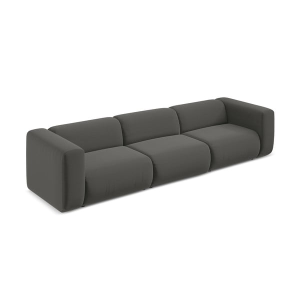 Szara aksamitna sofa 319 cm Ekahi – Makamii-image-3