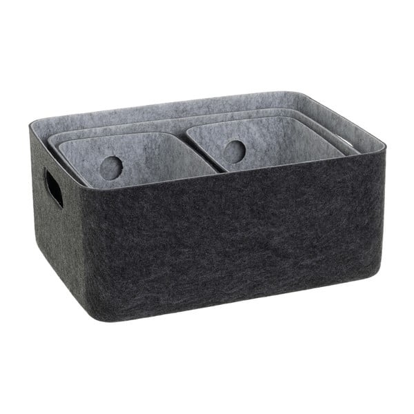 Tekstylne koszyki zestaw 4 szt. 36x27x16 cm – Casa Selección-image-1