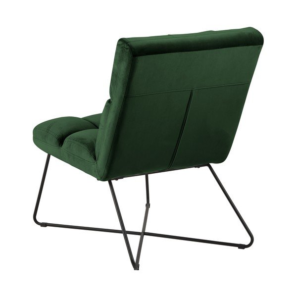 Zielony aksamitny fotel Alba – Actona-image-3