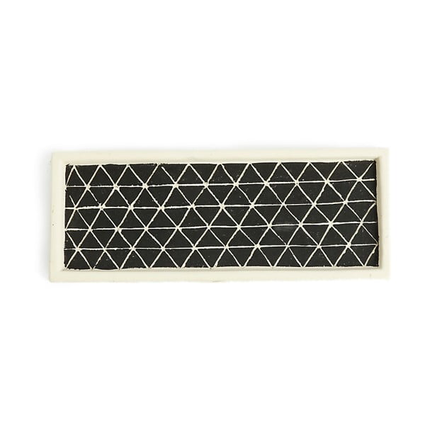 Czarny ceramiczny półmisek Simla Diamond, 28x11 cm
