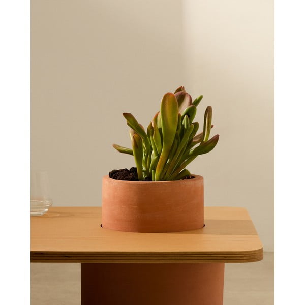 Okrągły stolik w dekorze jesionu w naturalnym kolorze 60x110 cm Olaria – Kave Home-image-2