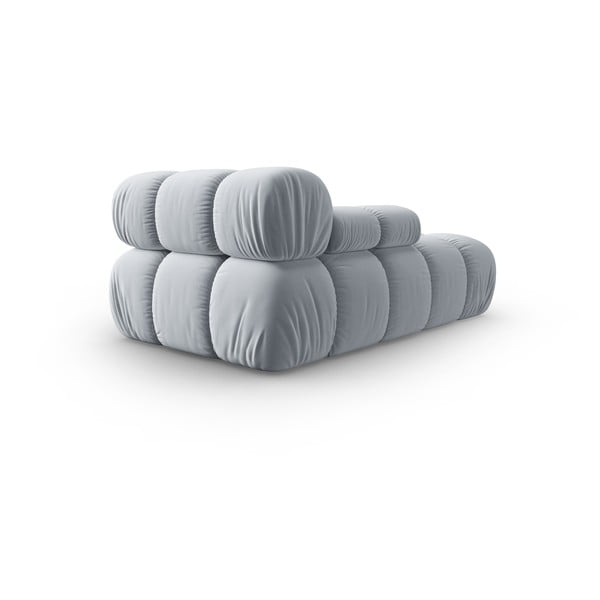 Jasnoniebieski aksamitny szezlong (lewostronny) Bellis – Micadoni Home-image-4