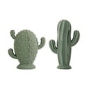 Zestaw 2 zielonych figurek dekoracyjnych w kształcie kaktusów Bloomingville Cactus