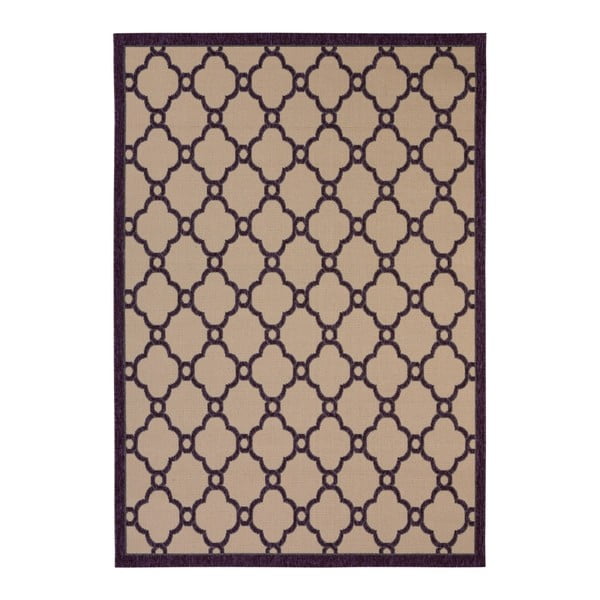 Beżowo-fioletowy dywan odpowiedni na zewnątrz Vernada Grape, 230x160 cm