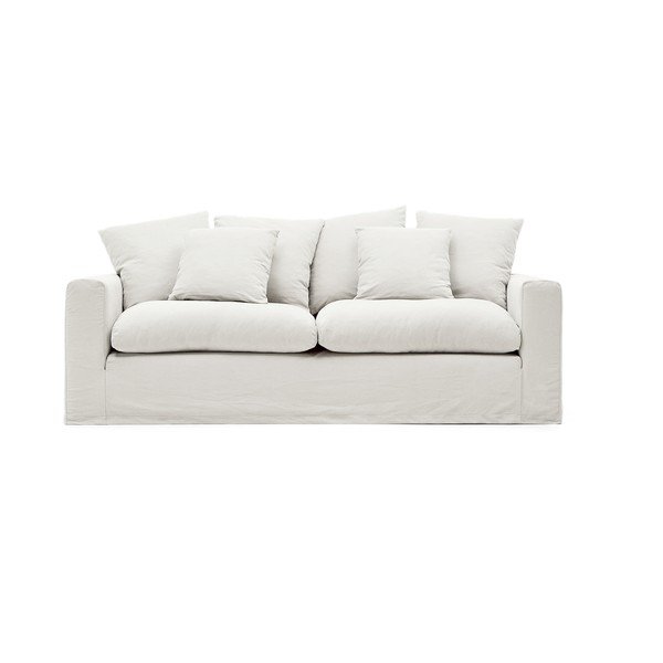 Biała lniana sofa 240 cm Nora – Kave Home
