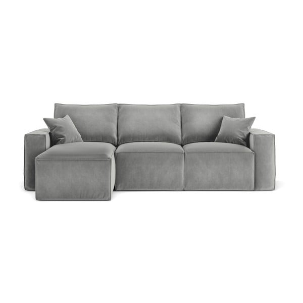 Szara narożna sofa Cosmopolitan Design Florida, lewostronna