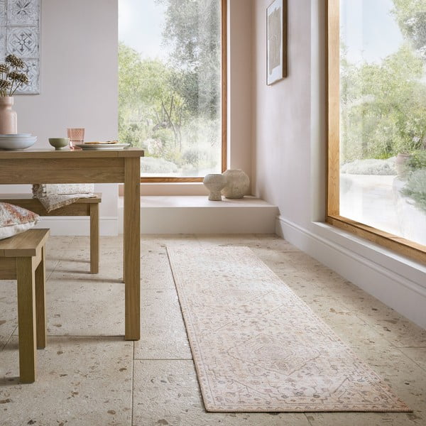 Kremowy chodnik odpowiedni do prania 60x230 cm Teo Traditional – Flair Rugs-image-1