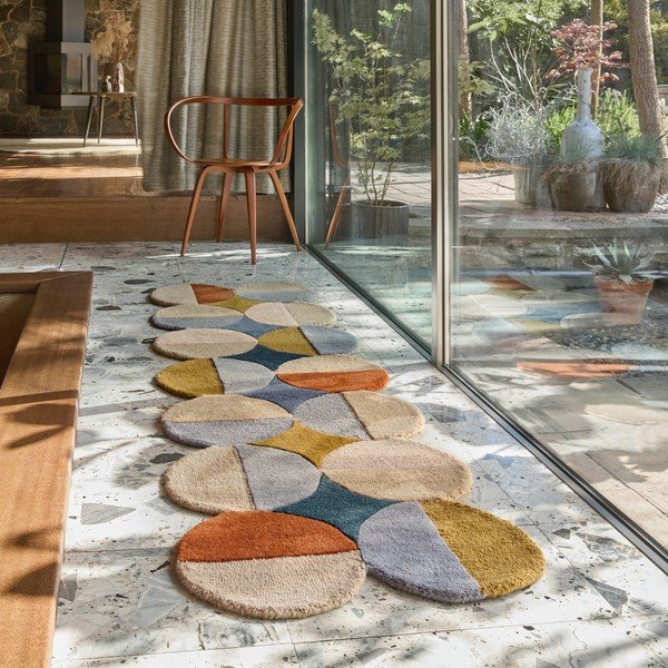Wełniany chodnik tkany ręcznie 80x230 cm Mia Ellipse – Flair Rugs-image-1