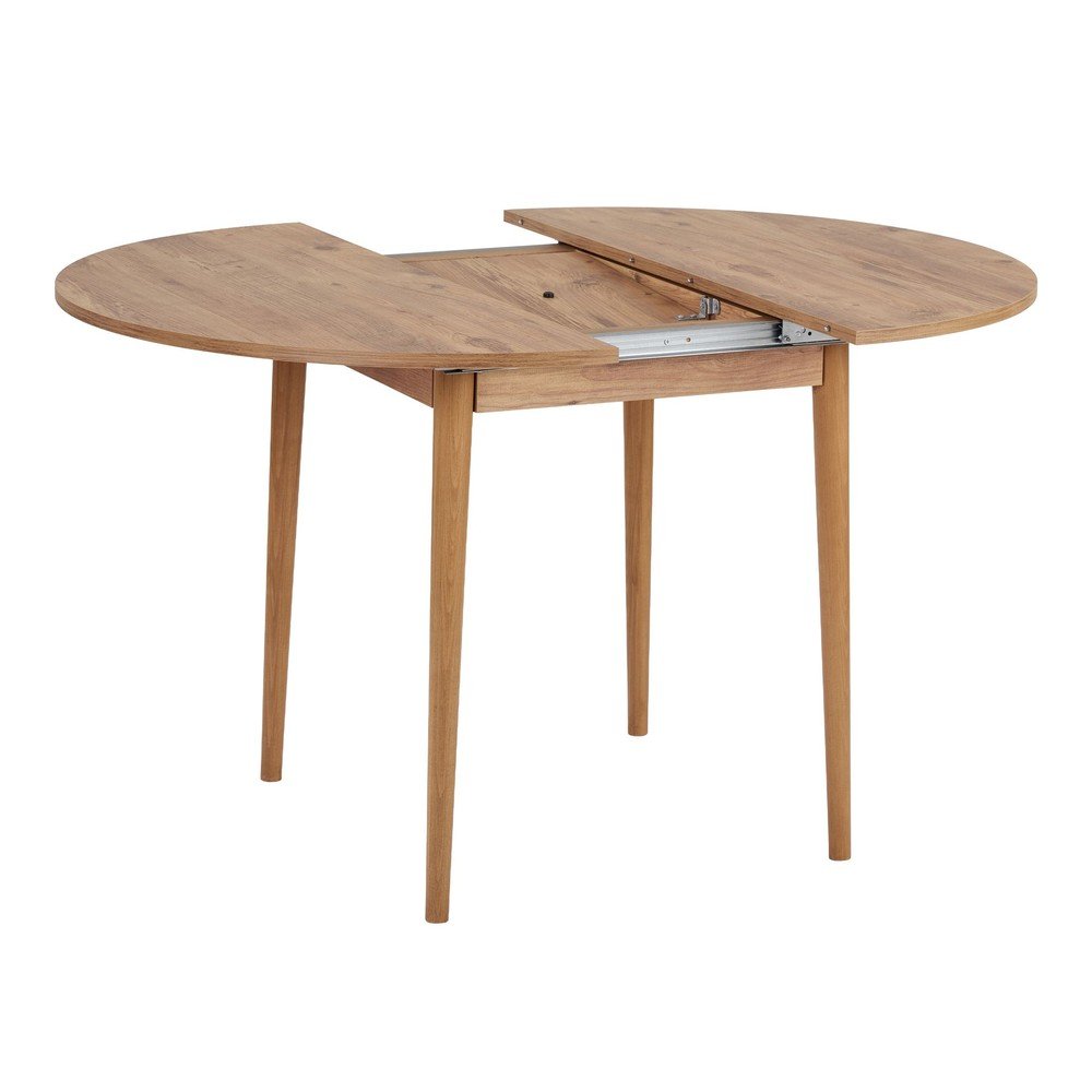 Okrągły rozkładany stół z dodatkowym blatem w dekorze sosny ø 100 cm Viona – Kalune Design (zdjęcie 8)