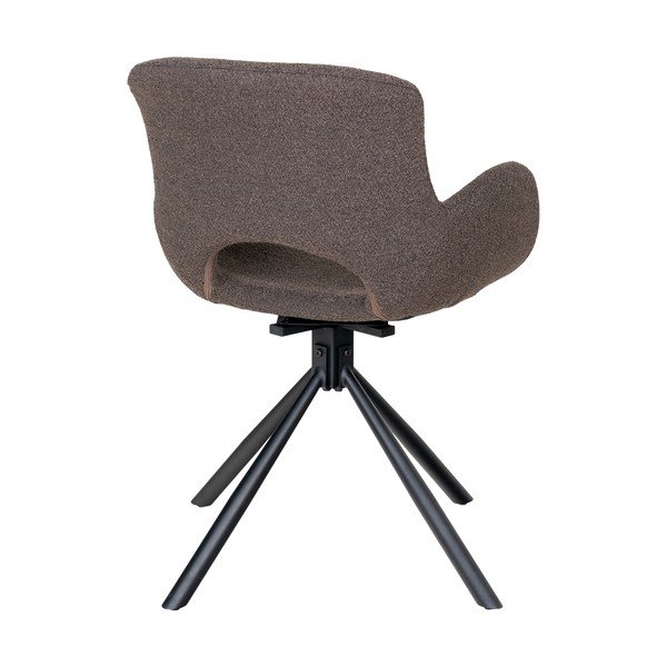 Brązowe tapicerowane fotele jadalniane zestaw z podłokietnikami 2 szt. Amorim – House Nordic-image-2