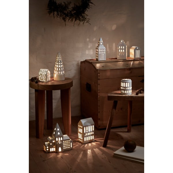 Ceramiczny świecznik na świeczkę typu tealight Urbania Lighthouse Church Tower – Kähler Design-image-4