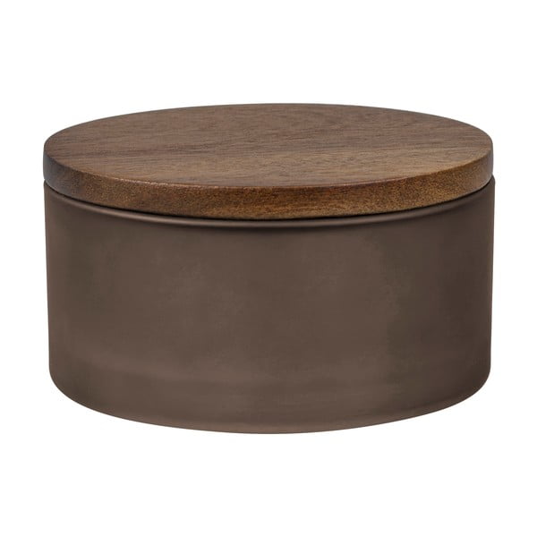 Brązowy szklany organizer łazienkowy na waciki Modest – Mette Ditmer Denmark