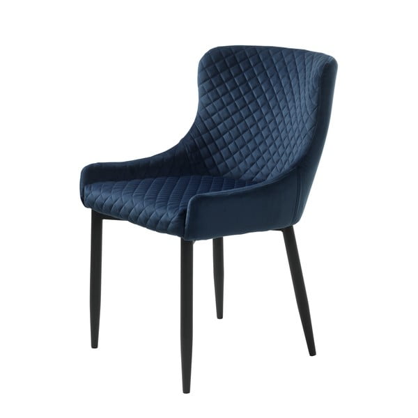 Ciemnoniebieskie krzesło tapicerowane Unique Furniture Ottowa