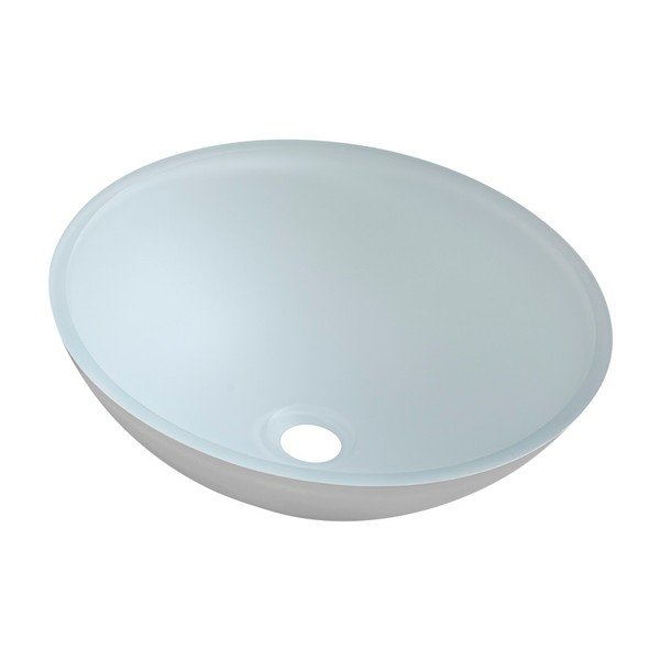 Biała szklana okrągła umywalka ø 42 cm Telica – Sapho