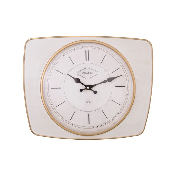 Biały zegar ścienny Antic Line Vintage