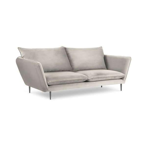 Beżowa aksamitna sofa Mazzini Sofas Acacia, dł. 225 cm-image-4