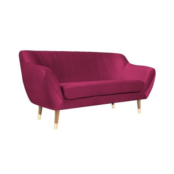 Różowa aksamitna sofa Mazzini Sofas Benito, 158 cm-image-2