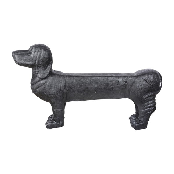 Czarna ławka ogrodowa Dachshund – Esschert Design-image-3