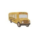 Bawełniany dywan dziecięcy odpowiedni do prania/tkany ręcznie w kolorze ochry 90x130 cm School Bus – Lorena Canals