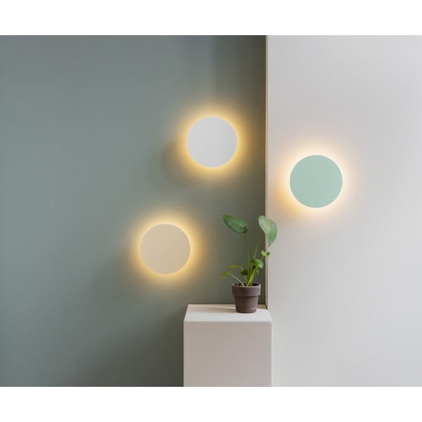 Jasnożółty kinkiet LED z timerem i zdalnym sterowaniem na USB ø 19 cm Dot – Remember-image-1