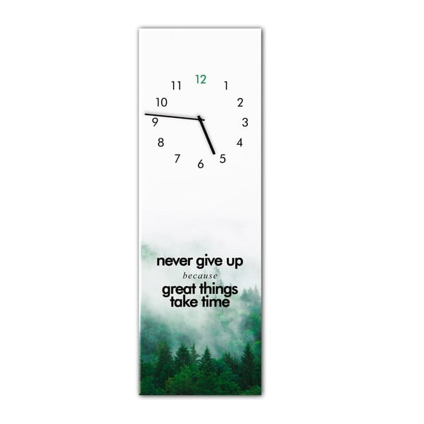 Zegar ścienny Styler Glassclock Great Things, 20x60 cm