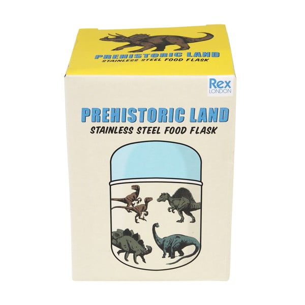 Niebiesko-kremowy termos na jedzenie dla dzieci 280 ml Prehistoric Land – Rex London-image-4