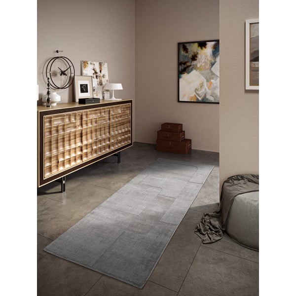Szary wełniany chodnik tkany ręcznie 80x250 cm Charlotte – Villeroy&Boch-image-1