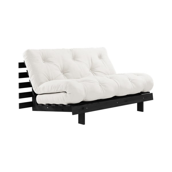 Kremowa rozkładana sofa 140 cm Roots Black Night – Karup Design