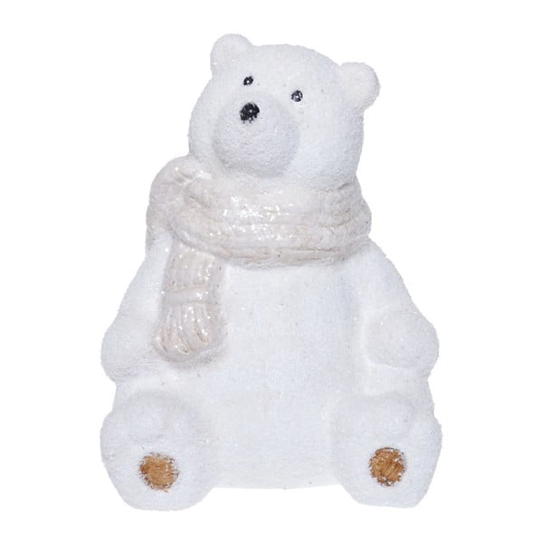 Biała ceramiczna figurka misia Ewax Polar Bear, wys. 22 cm