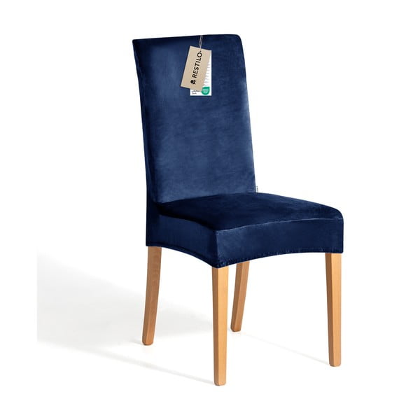 Niebieski elastyczny pokrowiec na krzesło 48 cm Sento – Restilo-image-2