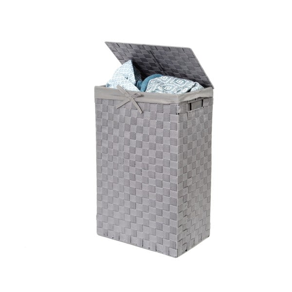 Szary kosz na pranie z pokrywką Compactor Laundry Basket Linen, wys. 60 cm-image-2