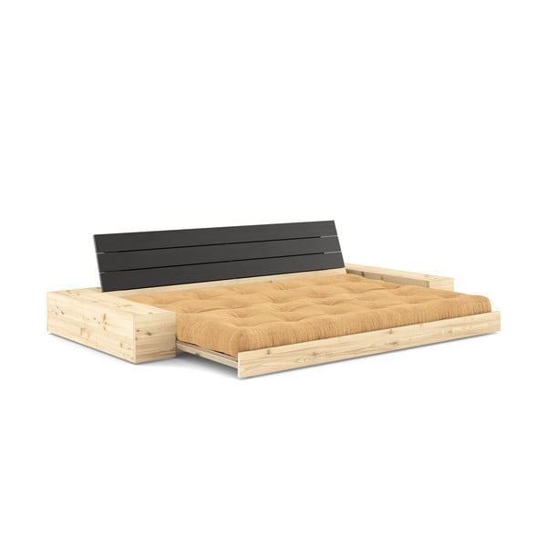Jasnobrązowa sztruksowa rozkładana sofa 244 cm Base – Karup Design-image-4