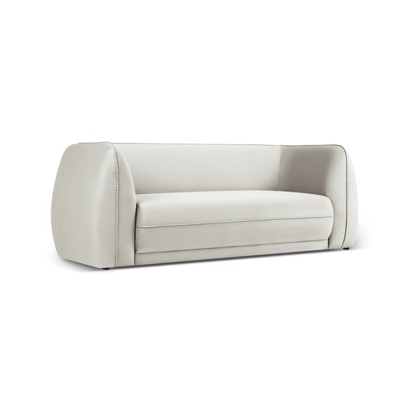 Beżowa aksamitna sofa 190 cm Lando – Micadoni Home-image-2