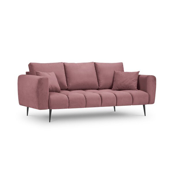 Różowa sofa z aksamitnym obiciem Interieurs 86 Octave-image-2