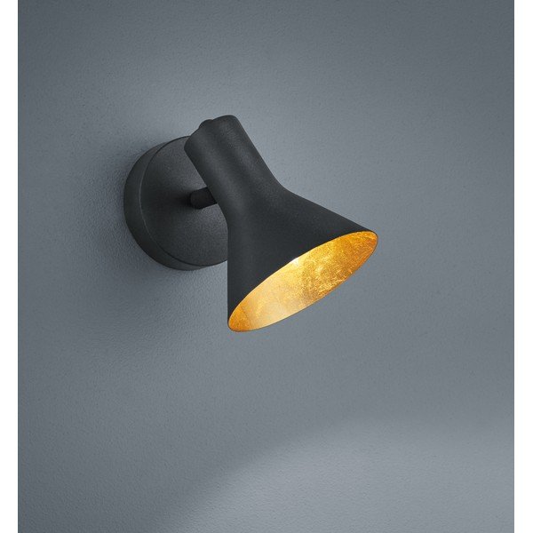 Czarny metalowy kinkiet ø 11 cm Nina – Reality-image-1