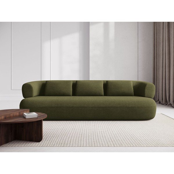 Zielona sofa z materiału bouclé 200 cm Jenny – Micadoni -image-1