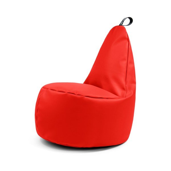 Czerwony worek do siedzenia z imitacji skóry Lull XL – So Soft?